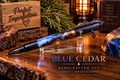 Blue Cedar | Hand-Cast Cedar Burl & Acrylic Bolt-Action Pen