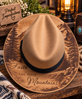 Faith Moves Mountains | One-of-a-Kind Laser-Engraved Felt Hat