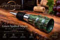 Green Spalted Maple | Hand-Turned Wine Stopper