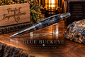 Blue Buckeye | Hand-Turned Stabilized Buckeye Burl Vertex Pen